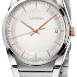 calvin klein step herrklocka k6k31b46 silverfärgad/stål ø36 mm