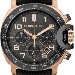 cerruti 1881 herrklocka ciwgo2206802 svart/gummi ø46 mm