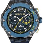 cerruti 1881 herrklocka ciwgq2113802 blå/gummi ø44 mm