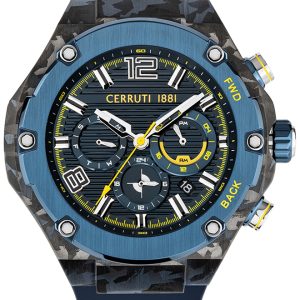 Cerruti 1881 Herrklocka CIWGQ2113802 Blå/Gummi Ø44 mm