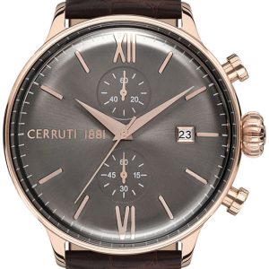 Cerruti 1881 Herrklocka CRA178SR13BR Grå/Läder Ø45 mm