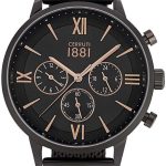 cerruti 1881 herrklocka cra23406 svart/stål ø43 mm