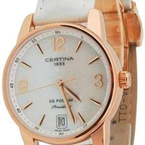 Certina Damklocka C034.210.36.117.00 DS Podium Vit/Läder Ø33 mm