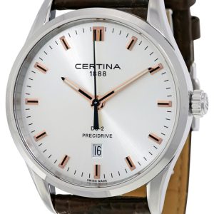 Certina Herrklocka C024.410.16.031.21 DS 2 Silverfärgad/Läder Ø40