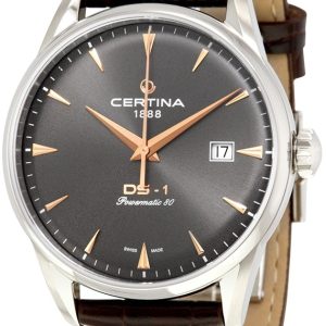 Certina Herrklocka C029.807.16.081.01 DS 1 Grå/Läder Ø40 mm