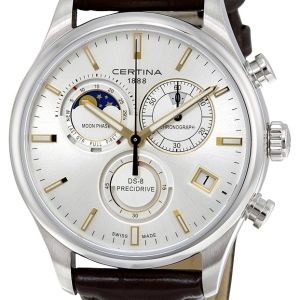 Certina Herrklocka C033.450.16.031.00 DS 8 Silverfärgad/Läder Ø42