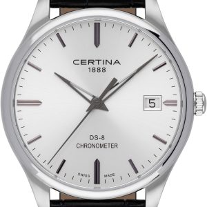 Certina Herrklocka C033.451.16.031.00 Ds 8 Silverfärgad/Läder Ø40