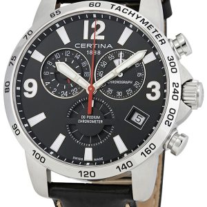 Certina Herrklocka C034.654.16.057.00 Ds Podium Svart/Läder Ø42 mm