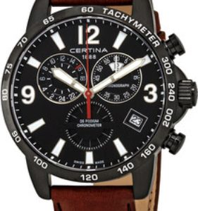 Certina Herrklocka C034.654.36.057.00 Ds Podium Svart/Läder Ø42 mm