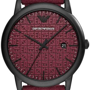 Emporio Armani 99999 Herrklocka AR11273 Röd/Läder Ø43 mm