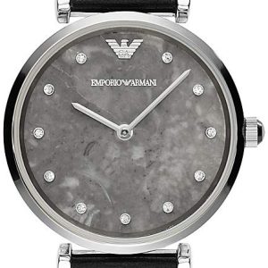 Emporio Armani Damklocka AR11171 Gianni Grå/Läder Ø32 mm