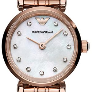 Emporio Armani Damklocka AR11203 Vit/Roséguldstonat stål Ø22 mm