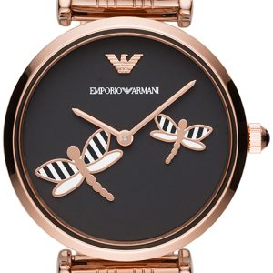 Emporio Armani Damklocka AR11206 Svart/Roséguldstonat stål Ø32 mm