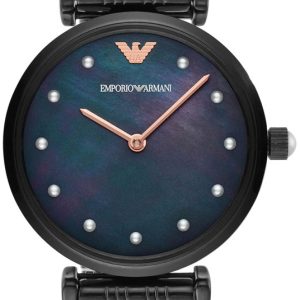 Emporio Armani Damklocka AR11268 Gianni T-Bar Svart/Stål Ø32 mm