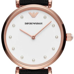 Emporio Armani Damklocka AR11270 Vit/Läder Ø32 mm