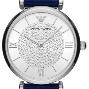 Emporio Armani Damklocka AR11344 Gianni T-Bar Silverfärgad/Läder