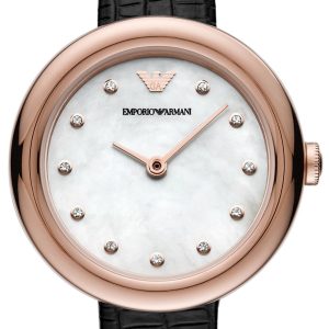 Emporio Armani Damklocka AR11459 Rosa Vit/Läder Ø30 mm