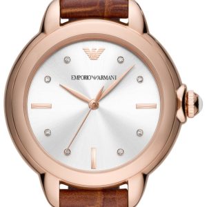 Emporio Armani Damklocka AR11525 Mia Silverfärgad/Läder Ø32 mm