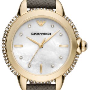 Emporio Armani Damklocka AR11526 Mia Vit/Läder Ø32 mm