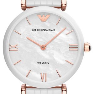 Emporio Armani Damklocka AR1486 Classic Vit/Keramik Ø32 mm