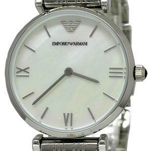 Emporio Armani Damklocka AR1682 Dress Vit/Stål Ø32 mm