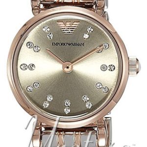 Emporio Armani Damklocka AR1841 Silverfärgad/Roséguldstonat stål