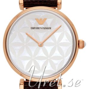 Emporio Armani Damklocka AR1990 Dress Vit/Läder Ø32 mm