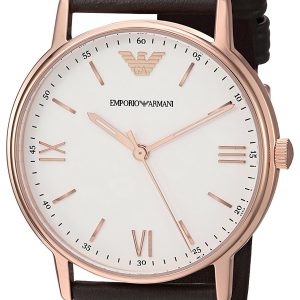 Emporio Armani Herrklocka AR11011 Dress Vit/Läder Ø43 mm