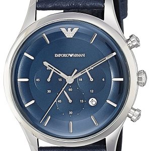 Emporio Armani Herrklocka AR11018 Blå/Läder Ø43 mm