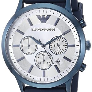 Emporio Armani Herrklocka AR11026 Renato Silverfärgad/Gummi Ø44 mm