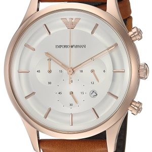 Emporio Armani Herrklocka AR11043 Silverfärgad/Läder Ø43 mm