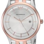 emporio armani herrklocka ar11044 dress silverfärgad/roséguldstonat