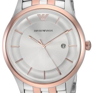 Emporio Armani Herrklocka AR11044 Dress Silverfärgad/Roséguldstonat