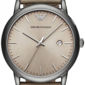 Emporio Armani Herrklocka AR11116 Dress Grå/Läder Ø43 mm