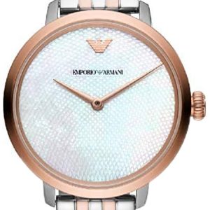 Emporio Armani Herrklocka AR11157 Vit/Roséguldstonat stål Ø32 mm