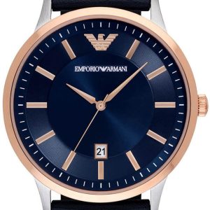 Emporio Armani Herrklocka AR11188 Blå/Läder Ø43 mm