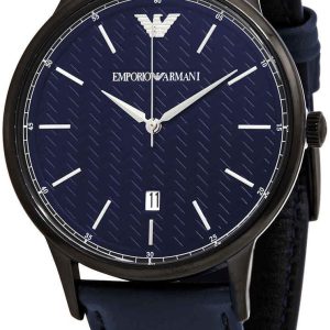 Emporio Armani Herrklocka AR11190 Blå/Läder Ø46 mm