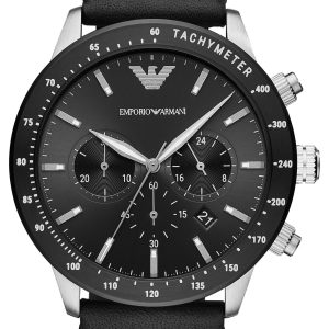 Emporio Armani Herrklocka AR11243 Mario Svart/Läder Ø43 mm