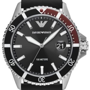 Emporio Armani Herrklocka AR11341 Diver Svart/Gummi Ø43 mm