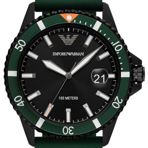 Emporio Armani Herrklocka AR11464 Diver VALUE_INKNOWN Svart/Gummi