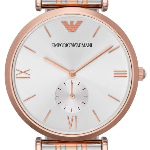 Emporio Armani Herrklocka AR1677 Classic Vit/Roséguldstonat stål