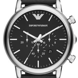 Emporio Armani Herrklocka AR1828 Luigi Svart/Läder Ø45 mm