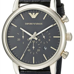 Emporio Armani Herrklocka AR1917 Dress Svart/Läder Ø46 mm