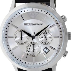 Emporio Armani Herrklocka AR2432 Dress Silverfärgad/Läder Ø43 mm