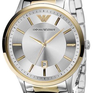 Emporio Armani Herrklocka AR2449 Silverfärgad/Gulguldtonat stål