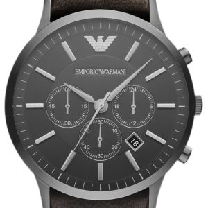 Emporio Armani Herrklocka AR2462 Sportivo Svart/Läder Ø46 mm