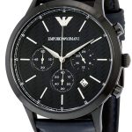 emporio armani herrklocka ar2481 renato blå/läder ø43 mm