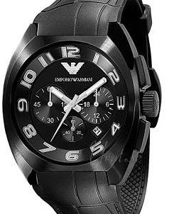 Emporio Armani Herrklocka AR5846 Svart/Gummi Ø45 mm