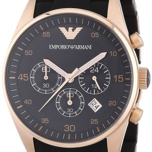 Emporio Armani Herrklocka AR5905 Sportivo Svart/Roséguldstonat stål