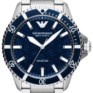 Emporio Armani Herrklocka AR60059 Diver Blå/Stål Ø42 mm